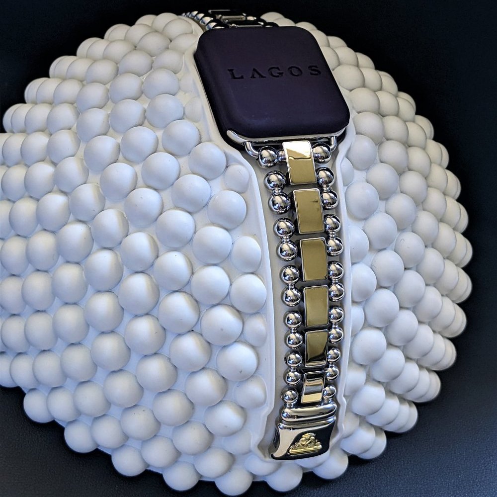 LAGOS 18K Gold and Stainless Steel Watch Bracelet for 38-45mm Apple Watches